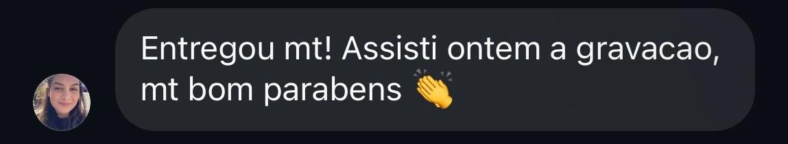 Depoimento de aluno